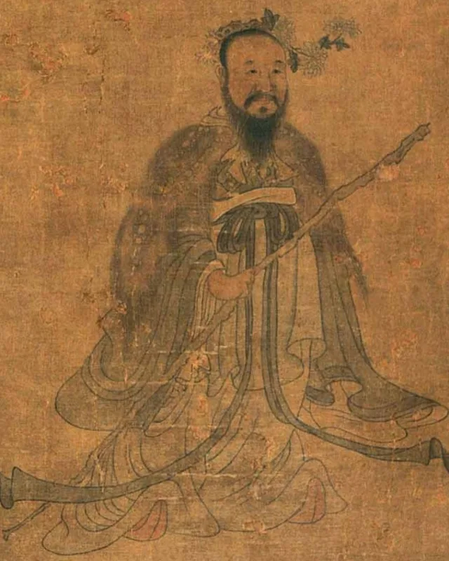 Qu Yuan según una pintura posterior de Chen Hongshou