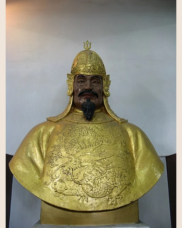 Monumento a Qi Jiguang en Fuzhou; representación conmemorativa posterior