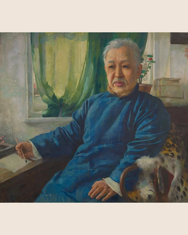 Retrato de Kang Youwei pintado por Xu Beihong en 1926