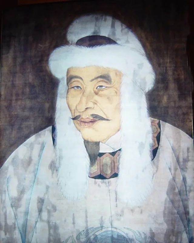 Representación histórica de Wanyan Aguda conservada en el museo Jin Shangjing